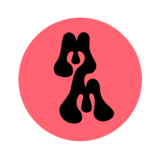 A flamingo pink circle with the Multispecies Mutualisms 'MM' logo within